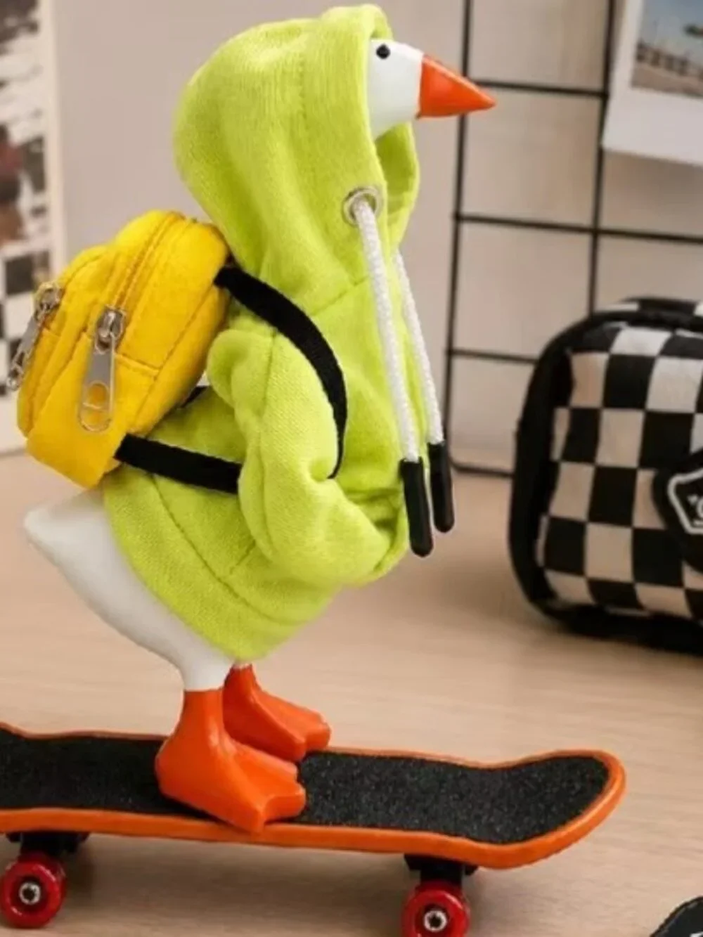 New Goose or Duck with Hoodie, Backpack, and Skateboard